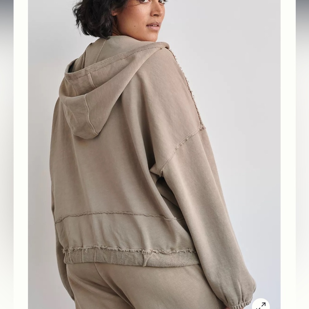 Anthropologie Saturday Sunday Sharon Hoodie in Taupe - Picture 3 of 9